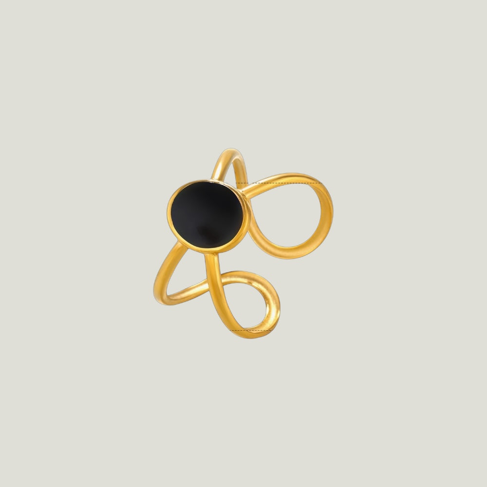 Noir Adjustable Ring