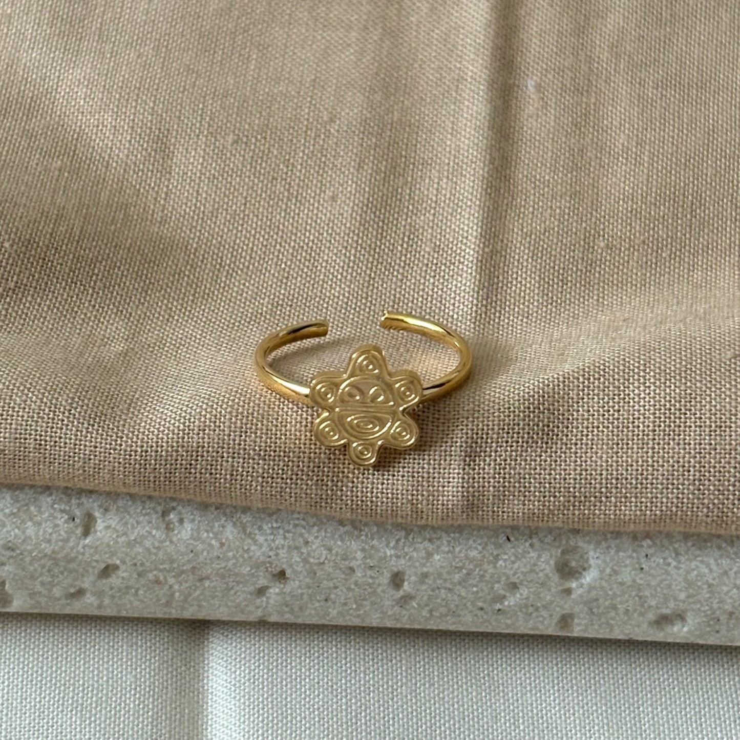 Sol Taíno Adjustable Ring