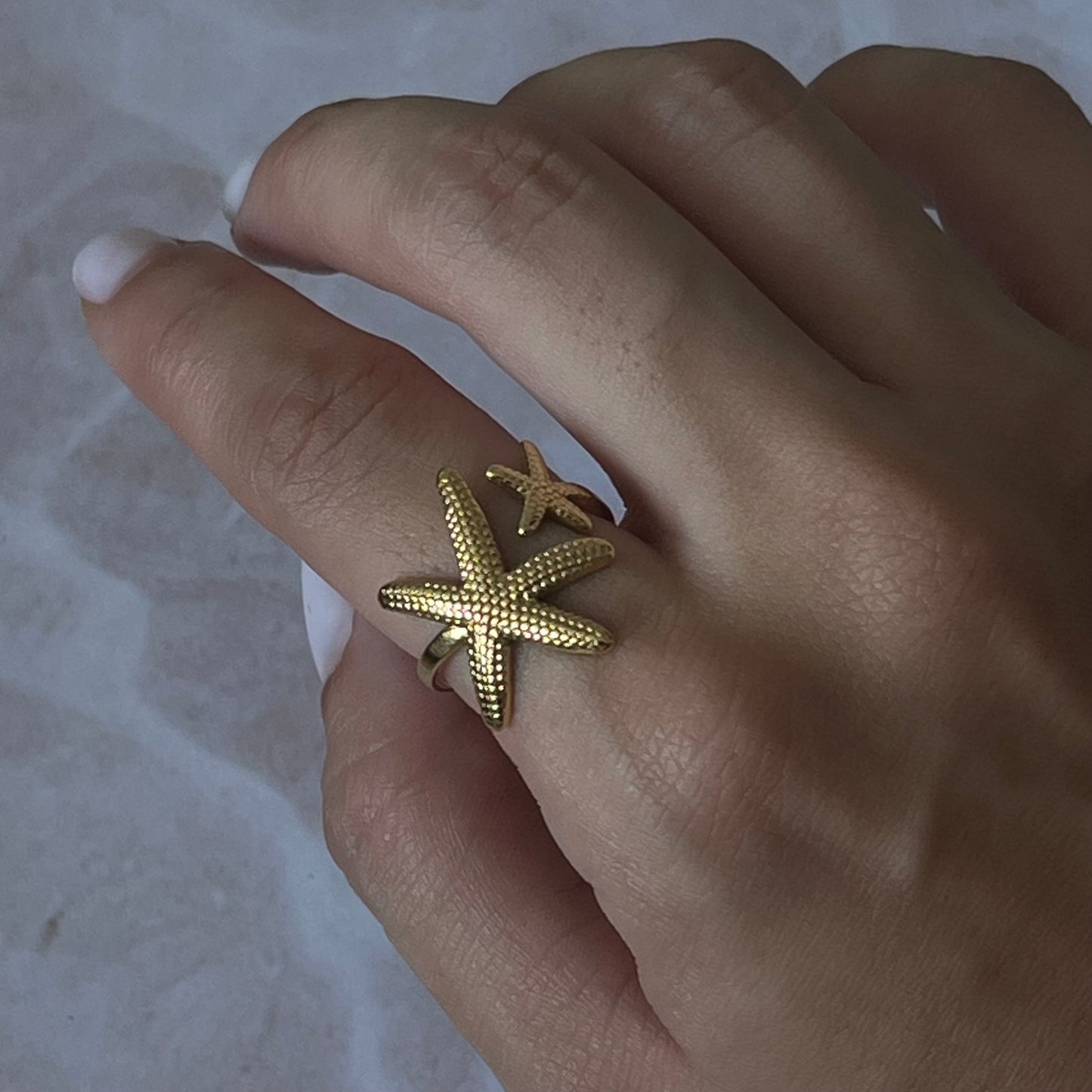 Starfish adjustable ring
