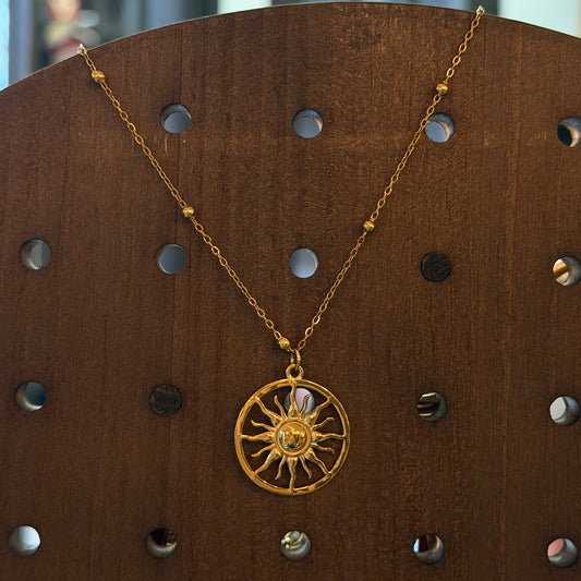 Cardinal Sun Necklace