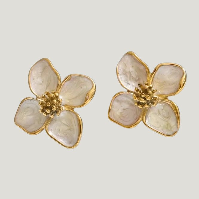 Beige Cleo Studs