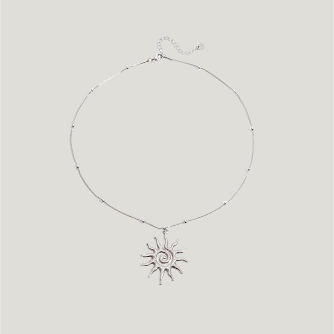 Sun Necklace Silver