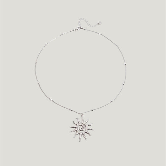 Sun Necklace Silver