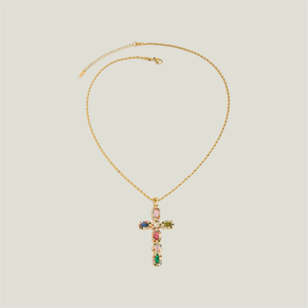 Colorful Cross Necklace