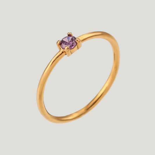 Purple Zirconia Ring