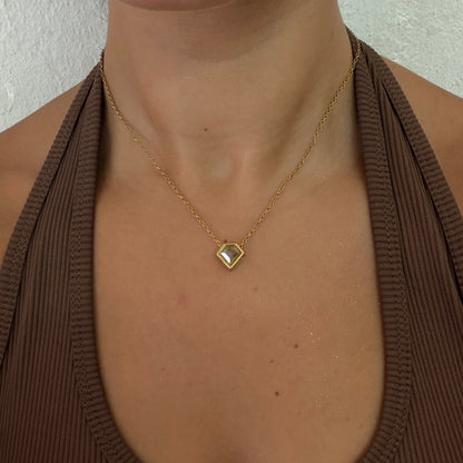 Pentagon Zirconia Necklace