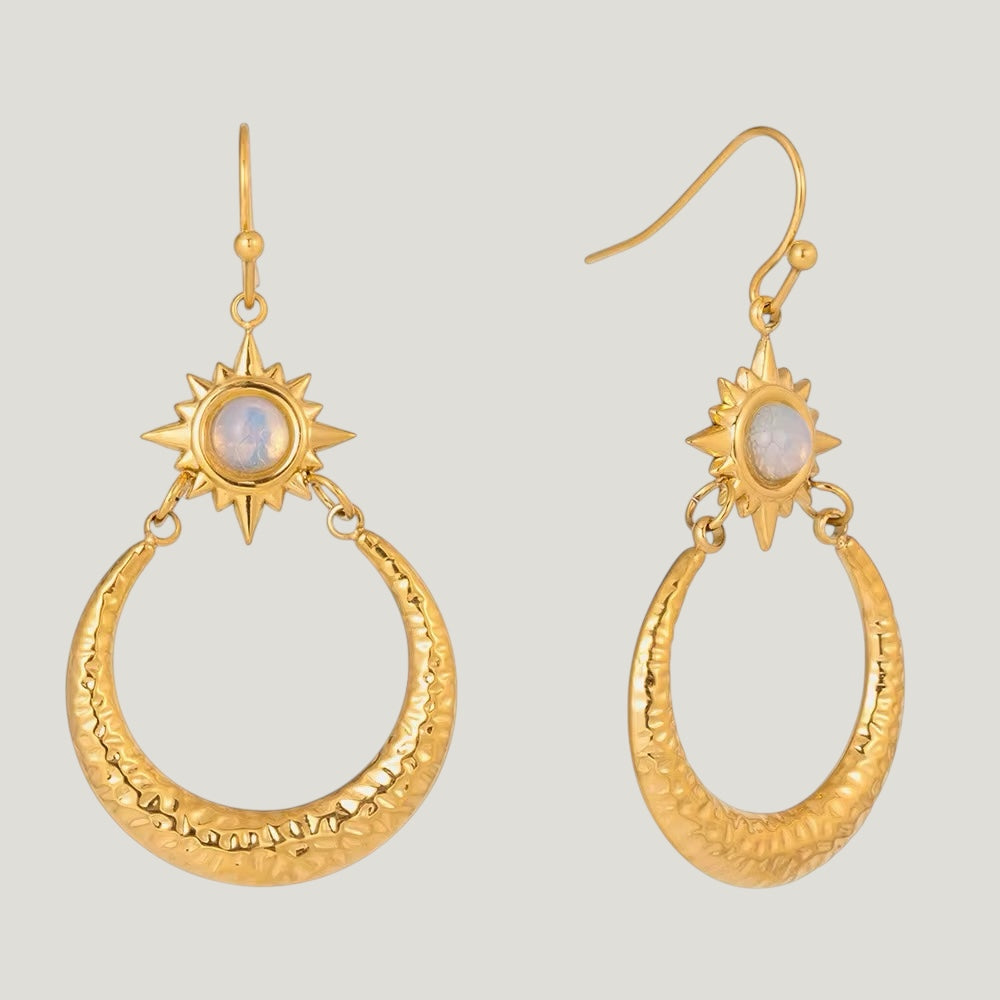 Moonstone Hoops