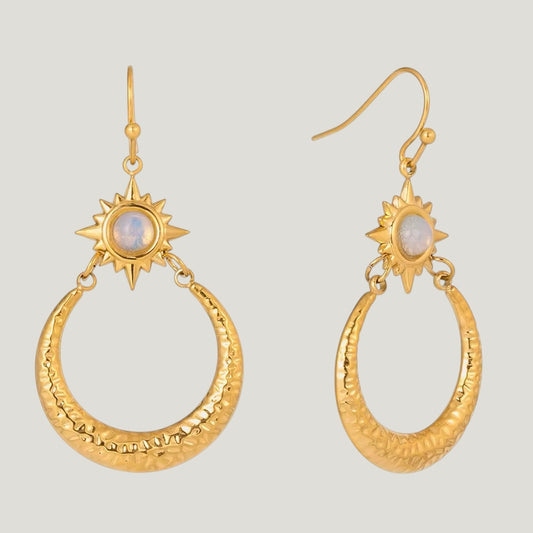 Moonstone Hoops