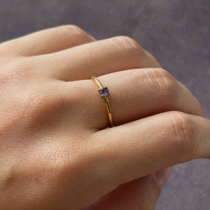 Purple Zirconia Ring